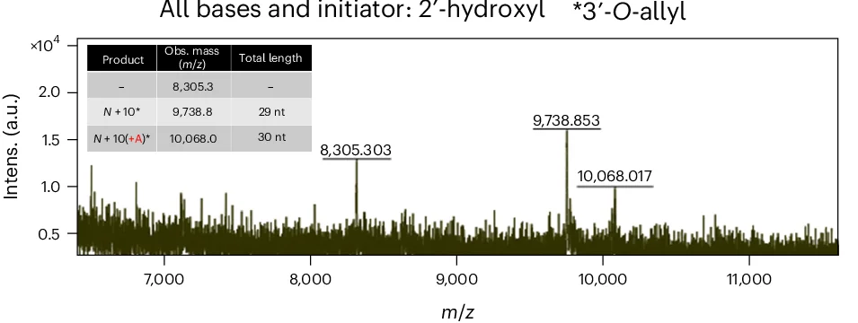 Plot showing: Line Plot, Oligonucleotide, MALDI-TOF, Impurities, Mass Spectrometry